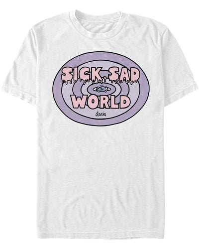 Fifth Sun Pastel Sick Sad World Eye Logo Short Sleeve T- Shirt - White