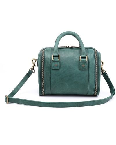 Old Trend Genuine Leather Mini Trunk Crossbody Bag - Green