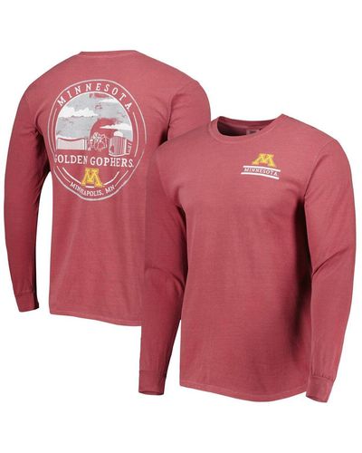 Image One Men's Cardinal Stanford Circle Campus Scene Long Sleeve T-Shirt Size: 3XL