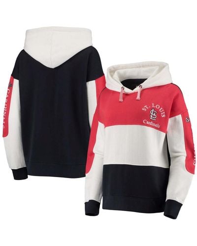 Soft As A Grape Red And Navy St. Louis Cardinals Rugby Pullover Hoodie - Multicolor