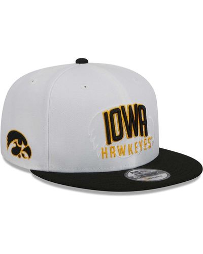 KTZ White And Black Iowa Hawkeyes Two-tone Layer 9fifty Snapback Hat