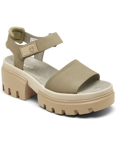 Timberland Everleigh Ankle Strap Sandals From Finish Line - Metallic