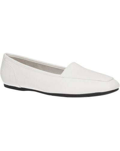 Easy Street Thrill Square Toe Flats - White