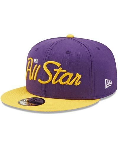 KTZ Los Angeles Lakers 2022 Nba All-star Game Script 9fifty Snapback Adjustable Hat - Purple