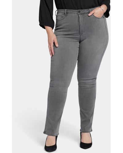 NYDJ Plus Size High Rise Billie Slim Bootcut Jeans - Gray