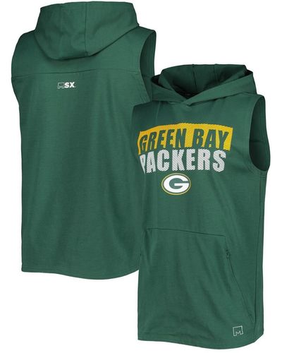 MSX by Michael Strahan Bay Packers Relay Sleeveless Pullover Hoodie - Green