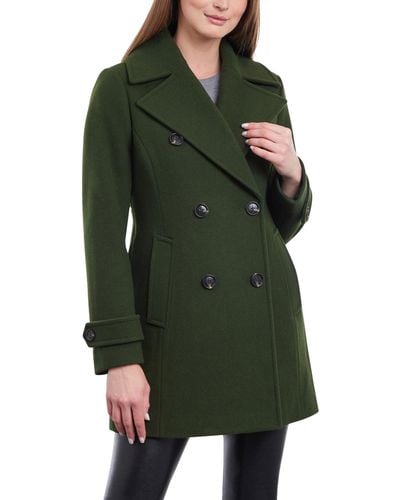 Michael Kors Double-breasted Notched-collar Coat - Green