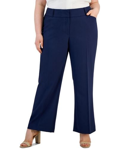 INC International Concepts Plus And Petite Plus Size Curvy Bootcut Pants - Blue