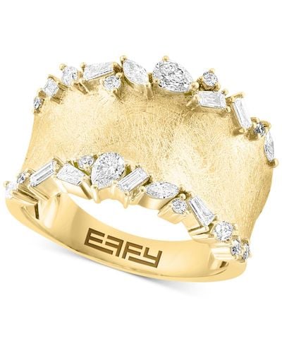 Effy Effy Diamond Multi-cut Textured Statement Ring (5/8 Ct. T.w. - Metallic