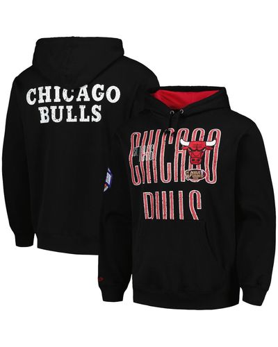 Mitchell & Ness Distressed Chicago Bulls Hardwood Classics Og 2.0 Pullover Hoodie - Black