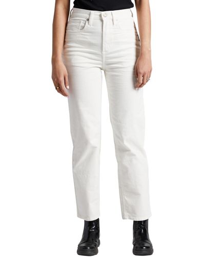 Silver Jeans Co. Highly Desirable High Rise Straight Leg Pants - White