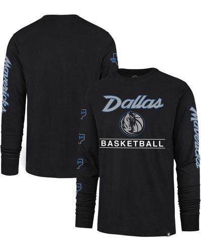 '47 Dallas Mavericks 2023/24 City Edition Triplet Franklin Long Sleeve T-shirt - Black
