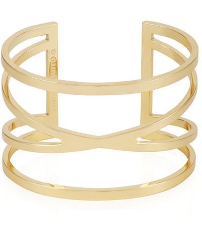 Vince Camuto Gold-tone Twisted Double Cuff Bracelet - Metallic