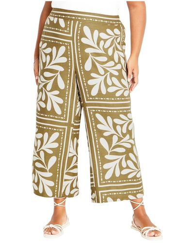 City Chic Plus Size Modern Muse Pant - Natural