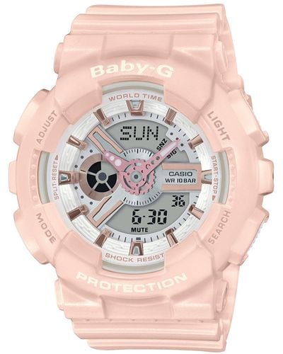 G-Shock Baby-g Analog-digital Resin Strap Watch 43.4mm - Pink