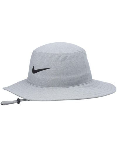 Nike Golf Gray Logo Uv Bucket Hat - White