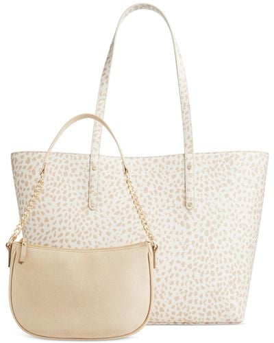 INC International Concepts Zoiey 2-1 Tote - Natural