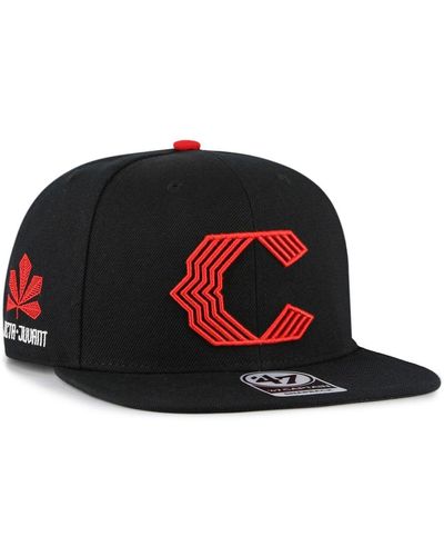 '47 Black Cincinnati Reds 2023 City Connect Captain Snapback Hat