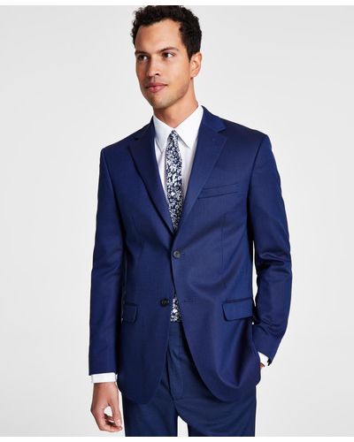 DKNY Modern-fit Stretch Suit Jacket - Blue