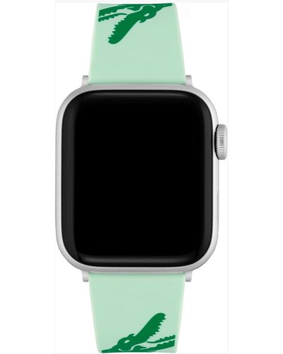 Lacoste Crocodile Print Silicone Strap For Apple Watch 38mm/40mm - Green