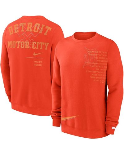 Nike Detroit Tigers Orange Statement Ball Game Pullover Hoodie