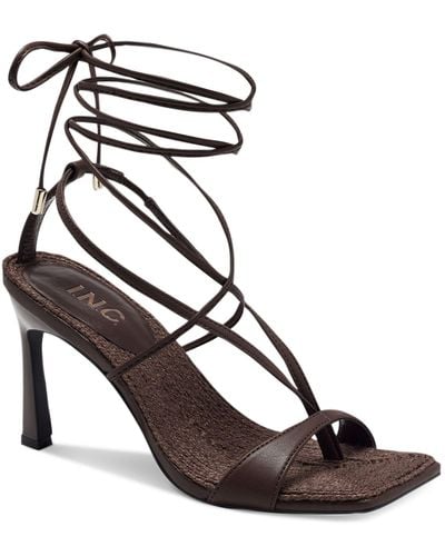 INC International Concepts Sawyer Lace-up Dress Sandals, Created For Macy's - Brown