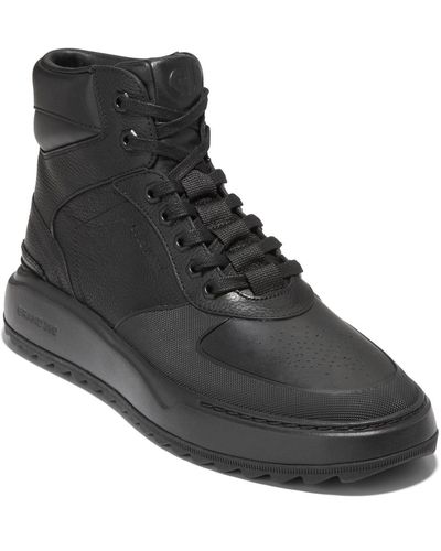 Cole Haan Grandpro Crossover Lace-up Sneaker Boots - Black