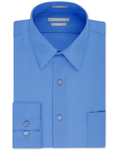 Van Heusen Athletic Fit Poplin Dress Shirt - Blue
