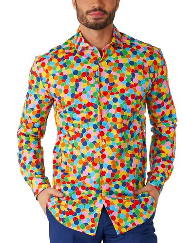 Opposuits Long-sleeve Confetti Graphic Shirt - Multicolor
