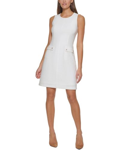 Tommy Hilfiger Petite Knit Sheath Dress - White