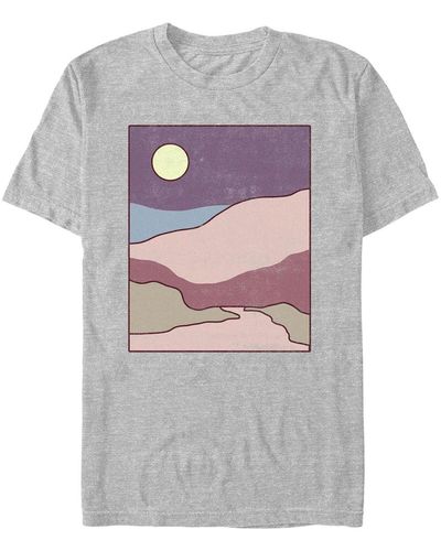 Fifth Sun Minimal Landscape Short Sleeves T-shirt - Gray