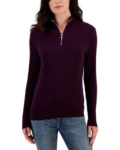 Tommy Hilfiger Zipped sweaters for Women | Online Sale up to 60% off | Lyst