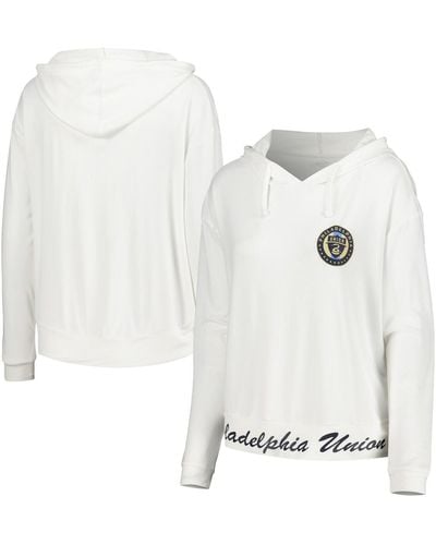 Concepts Sport Philadelphia Union Accord Hoodie Long Sleeve Top - White