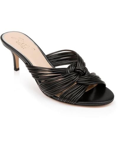 Badgley Mischka Mia Evening Slide Sandals - Black