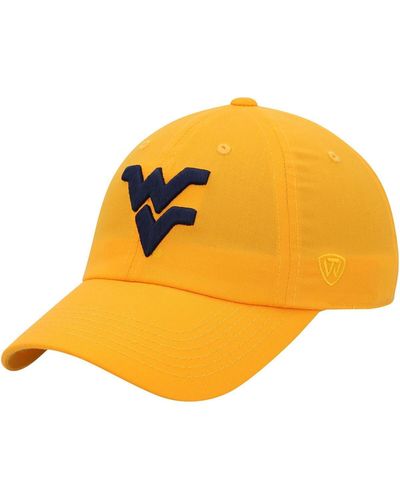Top Of The World West Virginia Mountaineers Primary Logo Staple Adjustable Hat - Yellow