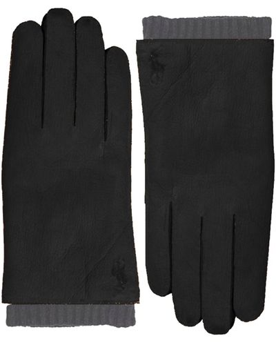 Polo Ralph Lauren Leather Gloves - Black