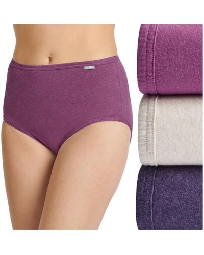 Jockey Elance Brief 3 Pack Underwear 1484 - Purple