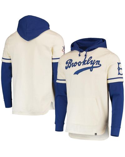 '47 '47 Los Angeles Dodgers Trifecta Shortstop Pullover Hoodie - Natural