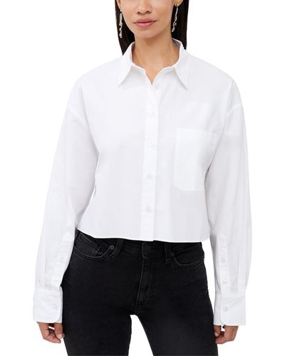 French Connection Alissa Cotton Cropped Shirt - White