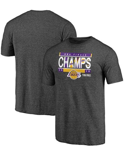 Fanatics Los Angeles Lakers 2020 Nba Finals Champions Bank Shot Tri-blend T-shirt - Black