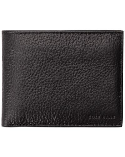 Cole Haan Pebbled Leather Billfold - Black
