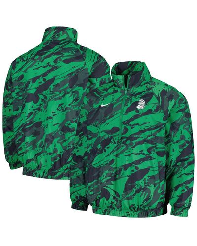 Nike Michigan State Spartans Anorak Half-zip Jacket - Green