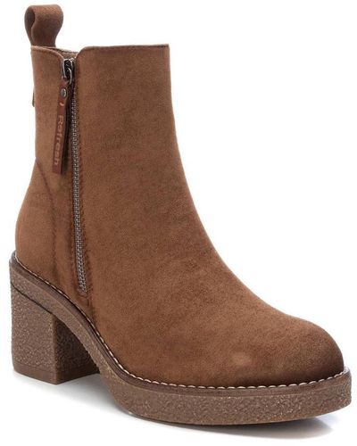 Xti Suede Booties By - Brown