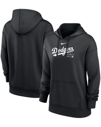 Nike Los Angeles Dodgers Authentic Collection Performance Pullover Hoodie - Black