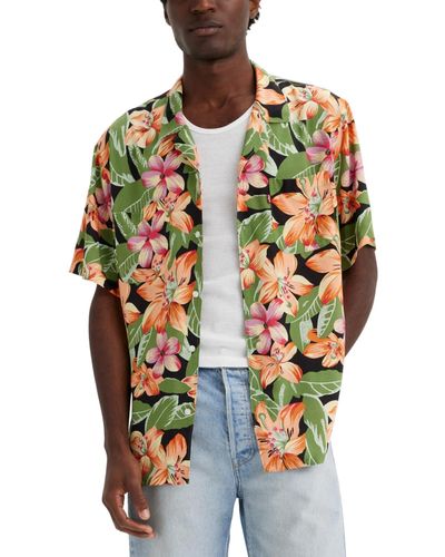Levi's Printed Relaxed Short-sleeve Camp Shirt - Multicolor