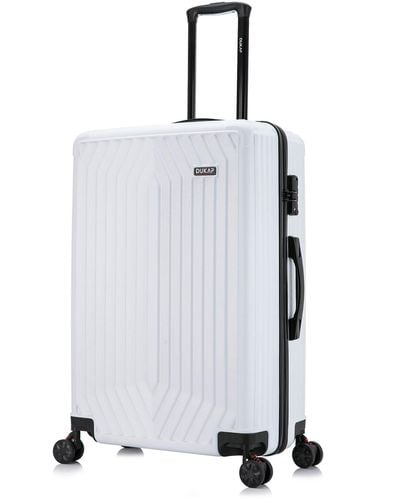 DUKAP Stratos Lightweight Hardside Spinner luggage - White