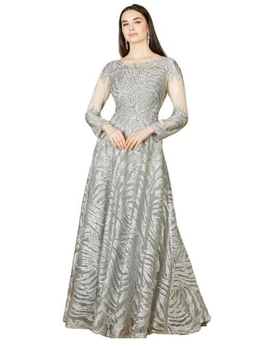 Lara Lace Ball Gown - Gray