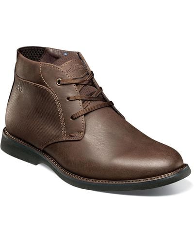 Nunn Bush Otto Plain Toe Chukka Boots - Brown