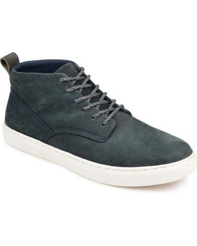 Territory Rove Casual Leather Sneaker Boots - Blue