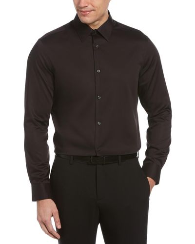 Perry Ellis Non-iron Regular Fit Essential Dress Shirt - Black